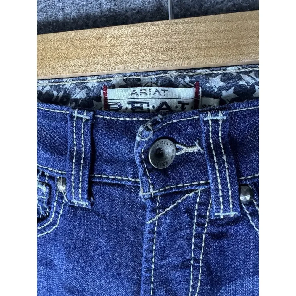 ARIAT Real Denim - Women's Jeans - Mid Rise Skinny Blue - Size 25R - Picture 5 of 14